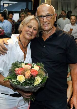 Harald Zimmermann mit seiner Frau Leonie im Vorjahr zum zehnjährigen Jubiläum der Wollfabrik.