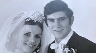 Die Jubilare Heike und Theo Blem bei der Hochzeit im September 1969.