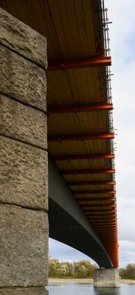 Mit Schadstoffen belastet: Die Salierbrücke über den Rhein bei Speyer.