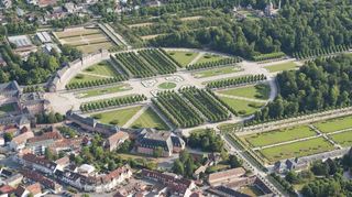 Ein Blick auf Schwetzingen von oben.