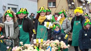 Der Obst- und Gartenbauverein weist beim Sommertagszug im vergangenen Jahr auf die Bedeutung der Bienen hin – auch in diesem Jahr ist der Verein wieder mit dabei.