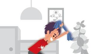 Übung 1: Wir stehen hüftbreit und stabil auf beiden Beinen, halten das Handtuch gespannt zwischen den Händen und schieben die Hüfte nach hinten. Der Rücken bleibt lang und die Arme halten wir in Verlängerung des Rumpfes