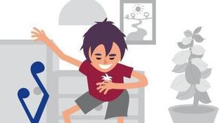 Der Oberkörper geht mit.