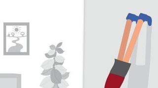 Du machst eine Push-up-Bewegung, die Füße laufen die Wand hoch, die Hände schieben sich Richtung Wand. Dabei die Körperspannung halten, bis du im Handstand mit dem Gesicht zur Wand stehst, wieder die Wand hinunterlaufen.