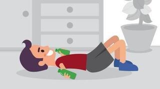 Wir befinden uns in Rückenlage, in jeder Hand eine Wasserflasche. Die Arme leicht gebeugt nach außen führen.