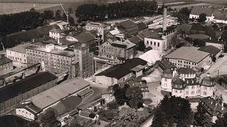 Die Zuckerfabrik Waghäusel, hier in einer Aufnahme von 1960, erlebte eine wechselvolle Geschichte. Im frühen 20. Jahrhundert war sie größtes Industrieunternehmen im Großherzogtum.