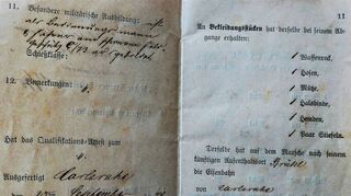 „Auf dem Marsche nach seinem künftigen Aufenthaltsort Brühl“ benutzt Ignaz Hemmerich im September 1878 die Bahn von „Carlsruhe“ nach Schwetzingen.