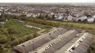 Was vom Ausbesserungswerk übrig geblieben ist: die Wagenrichthalle II.