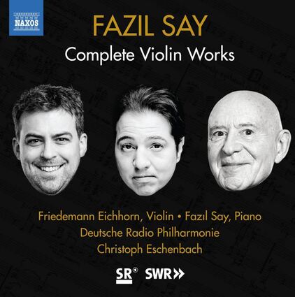 Friedemann Eichhorn (v. l.), Christoph Eschenbach und Fazil Say zieren das Cover des neuen Albums.