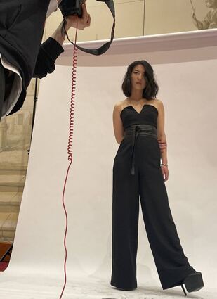 Jetzt wird es ernst: Die Miss Baden-Württemberg, Weihua Wang, wird für das Miss-Germany-Finale abgelichtet.