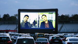 Erste HMV-Aktion gegen die Corona-Lockdown-Monotonie: Mit dem Autokino auf dem Hockenheimring sorgte der Verein erfolgreich für Abwechslung.