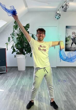 Kindertanzlehrer Joshua Mahl kreierte einen Kindertanz und holte damit den ersten Platz.