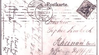 Gruß und Kuss von Bord des Luftschiffs SL II sendete Eugen Friedrich Seiter seiner Angebeteten Sophie Limbeck ins Gasthaus der Familie.