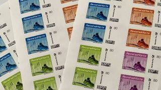 Die Rennstadtkarte wird zur Briefmarke.