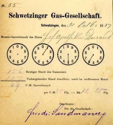 Ein Abelesebeleg aus dem Jahr 1887 von Hofapotheker Durant.