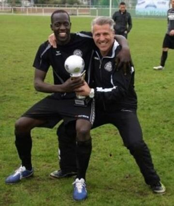Jörg Finkler (r.) und Kebba Sillah 2013 beim Pokalfinale.