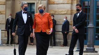 Gern gesehene Gäste bei den Bayreuther Festspielen: Joachim Sauer und Angela Merkel.