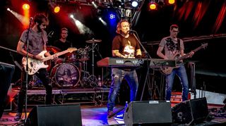 K’lydoscope endlich wieder in Action: Das Foto entstand beim ersten Gig nach 21 Monaten im Corona-Zwangsschlaf in Mannheim.