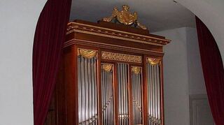 Von Andreas Ubhauser gefertigt: die zierliche Orgel in der Schlosskapelle. Sie ist die einzige in Baden aus der Übergangszeit vom Barock zur Romantik.