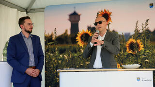 Veranstalter Wolfgang Gauf (l.) lobt die Zusammenarbeit mit der Stadt und insbesondere auch mit Oberbürgermeister Dr. René Pöltl.