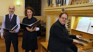 Lorenzo Bastida (v. l.), Christoph Wittmann, Cornelia Winter und Johannes Matthias Michel an der Orgel sorgen für einen unvergesslichen Abend.