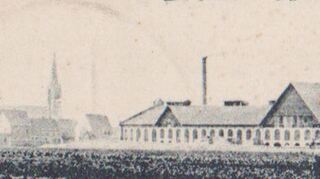 Dieser Ausschnitt einer Postkarte von 1906 zeigt den Blick vom heutigen Blumenvierte auf die Badischen Ziegelwerke. Die Fabrik findet sich damals an der Stelle, an der 15 Jahre später der Messplatz entstehen wird.