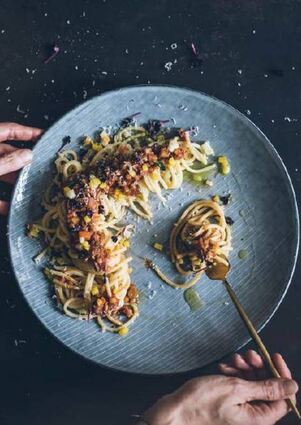 Herbst-Rezept: Mit der vegetarischen Linsen-Bolognese wird „die Freude, einen zweiten Blick zu riskieren“ ausgedrückt.
