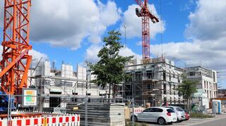 Die neuen Mehrfamilienhäuser am Messplatz waren das letzte größere Bauprojekt in Hockenheim.