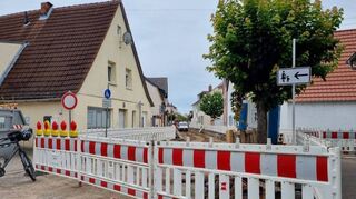 Die Baustelle der Mannheimer Straße kurz vorm Beginn des zweiten Abschnitts. Im März soll alles fertig sein.