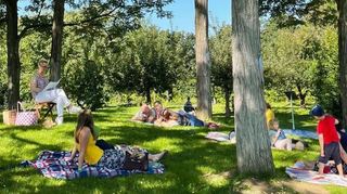 Im August vergangenen Jahres liest Bianca-Colette Riemer-Merkel beim Picknick im Gartenschaupark Kindern vor. Die Neuauflage findet an Ostern statt.