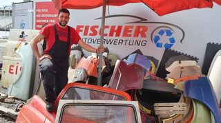 Adrian Fischer kommt mit seiner Autoverwertung schon seit Jahren aus Stuttgart nach Hockenheim.