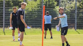 Malte Karbstein im Training mit Theodoros Dedes.