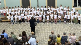 Das Sommerkonzert der C-Chöre im Hof des Haus der Kirchenmusik.