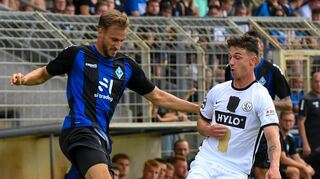 Auch Waldhofs Angreifer Pascal Sohm (li.) kam beim 0:1 gegen Elversberg nicht wie gewünscht zum Zug.