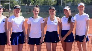Teresa Müller (v. l.), Katrin Kronemayer, Martina Fricova, Valeria Pinto, Barbora Cibakova und Antonia Müller haben den Aufstieg in die Badenliga geschafft.
