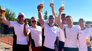 Ein Prosit auf die Meisterschaft der Markelsheimer Herrenmannschaft.