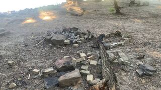 Zahlreiche Feuerstellen säumen die Wege am Rhein – in der Freizeitgestaltung interessieren sich offensichtlich kaum Menschen für die Brandgefahr und die Regelungen im Naturschutzgebiet.