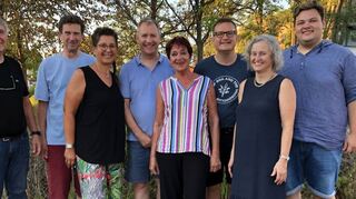 Werner Krauß (v. l.), Hanspeter Rausch (SPD), Gisela Birk, Michael Bamberg, Marianne Kippenhan sowie von den Grünen Dr. Markus Hartmann, Monika Schroth und Alexander W. Mansel.