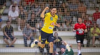 Torschütze Groetzki beim Testspiel gegen Wetzlar