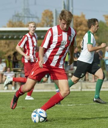 TVL-Spieler Sebastian Kutschera traf in Unter-Flockenbach zum 1:0.