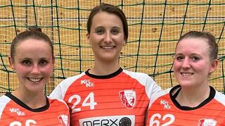 Hanna Marquardt (v. l.), Anastasija Klacar und Franziska Brecht sind die Neuzugänge für die anstehende Drittligasaison der HSG St. Leon/Reilingen.