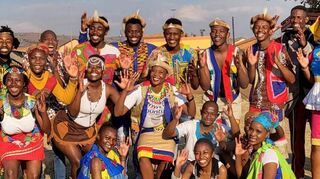 Der Lesedi Show Choir aus Südafrika freut sich auf den Auftritt in Schwetzingen.