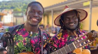 Die Musiker der „Gambia One Family Band“ werden bei den Afrikatagen im Garten der Villa Meixner auftreten.