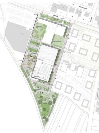 Der Plan für das Kultur- und Sportquartier Westend.