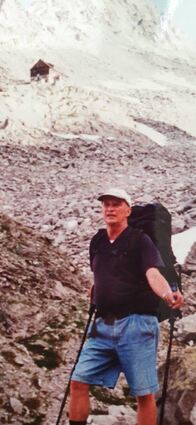 2005: Der passionierte Bergwanderer Roland Seidel in den Alpen.