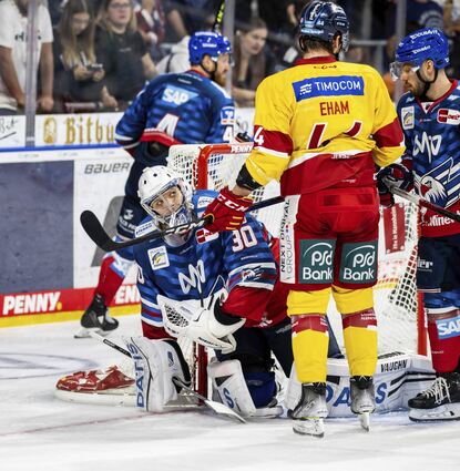 An Adler-Torhüter Arno Tiefensee lag es nicht, dass sein Team gegen Düsseldorf mit 1:4 verlor.