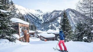Das Tophotel Gradonna Mountain Resort in Kals bietet nicht nur Ski-in-Ski-out direkt an der Piste, sondern auch sonst tolle Aussichten.
