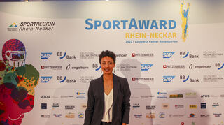 Malaika Mihambo beim SportAward 2022.