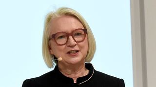 Monika Schnitzer, die oberste Wirtschaftsweise, bei ihrem Vortrag am Mannheimer ZEW.
