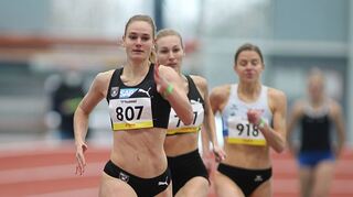 Hannah Mergenthaler bei den Süddeutschen Leichtathletik-Meisterschaften der Jugend U18 und Aktiven in Frankfurt/Main (2022).